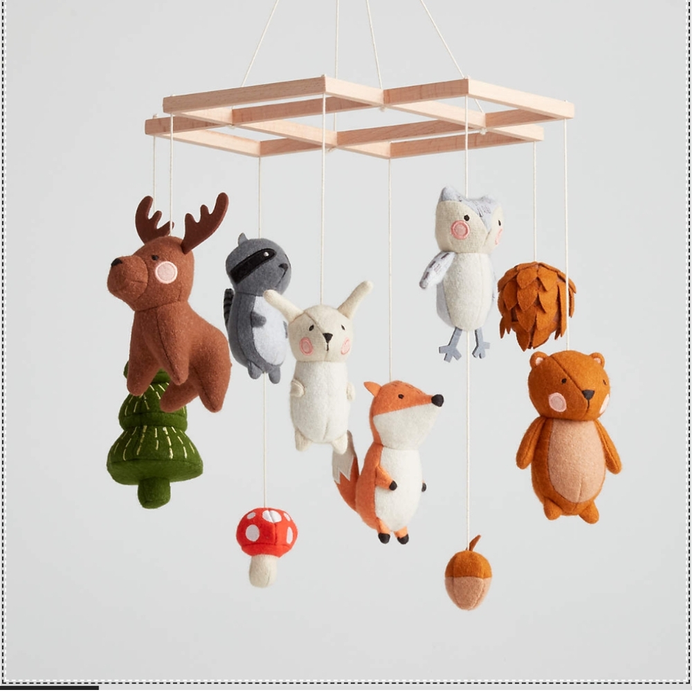 Crate & Barrel Woodland Animals Nursery Mobile